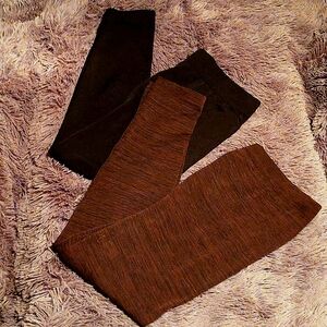 Time&Tru 20 2xl 2 pack women's leggings heathered burgundy and black